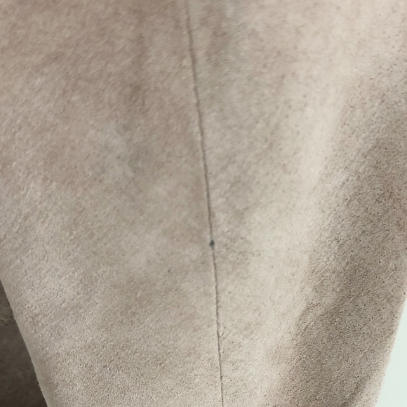 intermix • sofie pink blush rose suede lace up peplum fitted zip jacket - Picture 7 of 9